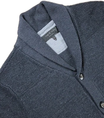 Rag & Bone Sweater Mens XL Shawl Collar Button Cardigan Knit MERINO WOOL - Image 1 of 4