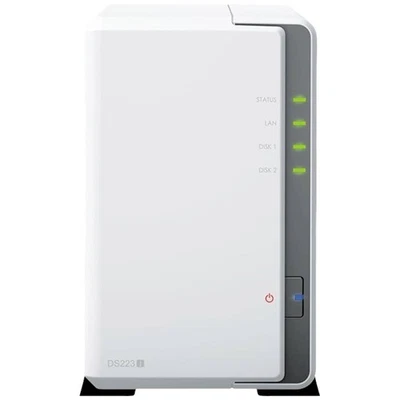 Synology DiskStation DS223J NAS-Server Gehäuse 0 GB 2 Bay Ein-/Ausschalter, 3x - Bild 1 von 4