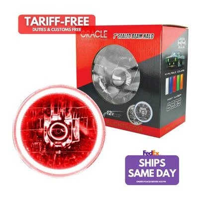 Oracle Lighting 6905-003, One Clear Glass / Plastic 7In Sealed Beam Red Performa - Image 1 of 4