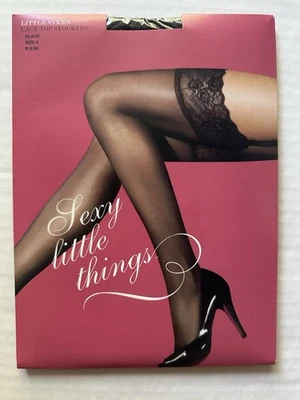 Victoria’s Secret Sexy Little Things Lace Top Stocking Black Size A - Image 1 of 2