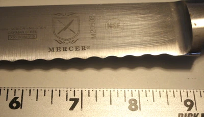 Cuchillos cubiertos de chef Mercer Tool Corp M20508 hechos en Alemania cuchillo de pan hoja de 8" Foto 1 de 4