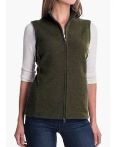 Ibex Merino Wool Carrie Vest Full Zip Outdoors Hiking Olive Green Medium - Picture 1 of 14
