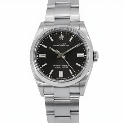 Rolex Oyster Perpetual 36 mm acero inoxidable esfera negra Foto 1 de 4
