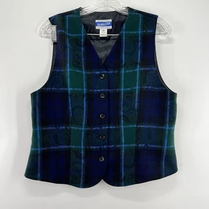 Conjunto de 2 faldas pendleton vintage chaleco 6 piezas lana tartán cuadros plisado trabajo navideño - Imagen 1 de 13