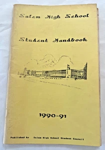 🍒 Vintage 1990-91 Salem Indiana High School Student Handbook 🍒 - Imagen 1 de 4