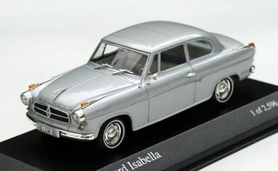 Borgward Isabella Limousine Bj. 1958-1962, Metallo Argentato, MINICHAMPS Im M.1 - Immagine 1 di 4