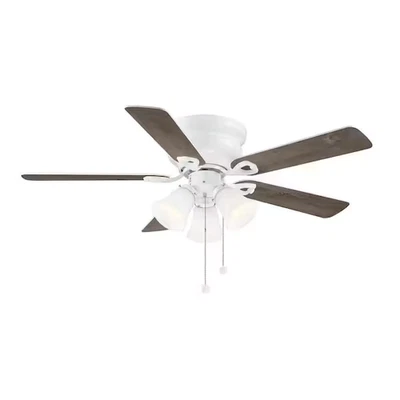 NEW Hampton Bay Clarkston II 44 in. LED Indoor White Ceiling Fan with Light Kit - Image 1 of 2