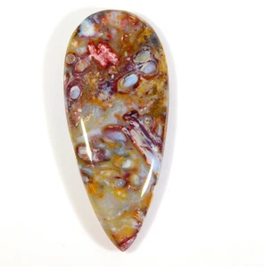 35.Ct Natural Red Palm Root Agate Pear Cabochon Gemstone 45x20x5 mm AT=362 - Picture 1 of 7