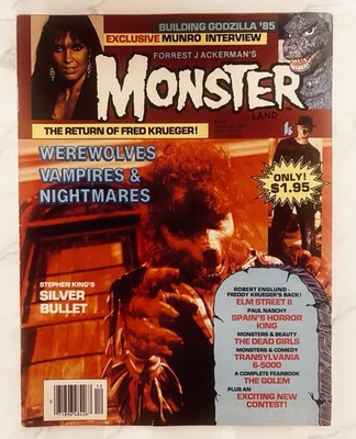 Monsterland #6 Dec 1985 Vintage Stephen King Silver Bullet Freddy Caroline Munro - Image 1 of 3