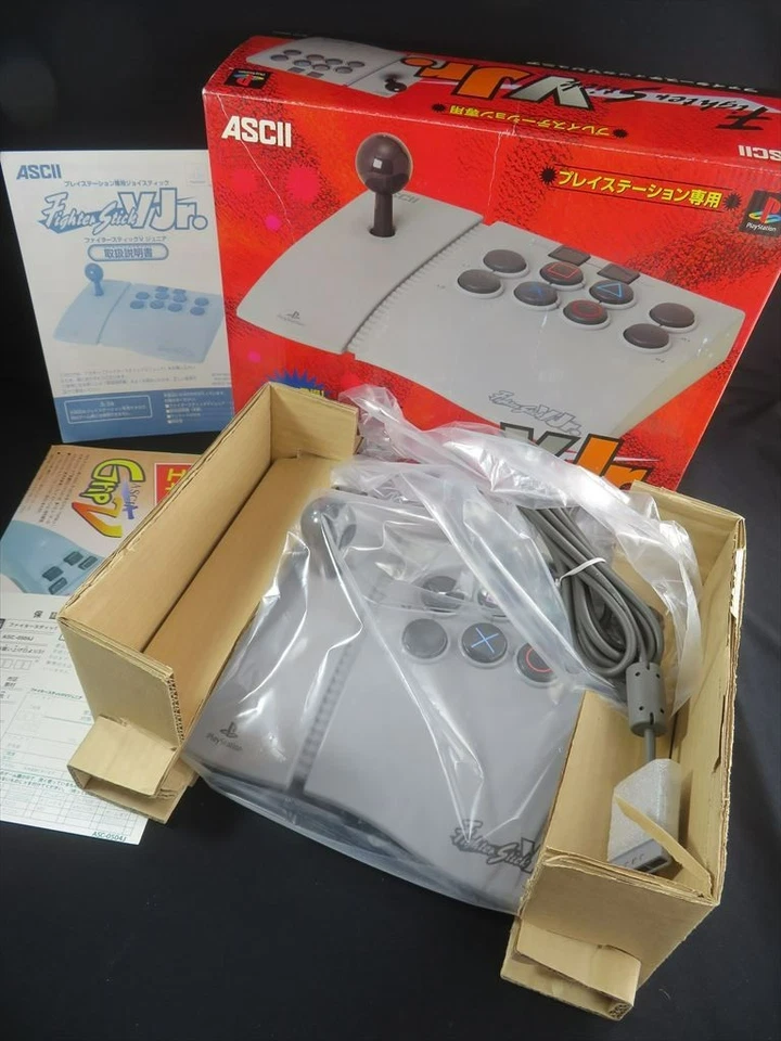 PS1 Fighter stick V Jr. jr controller ASCII ps2 Japan arcade playstation ps pad - Image 1 of 4