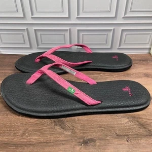Sanuk Yoga Sling 2 Damen-Flip-Flops Sandalen Größe 8 pink grau bequem Strand - Bild 1 von 8