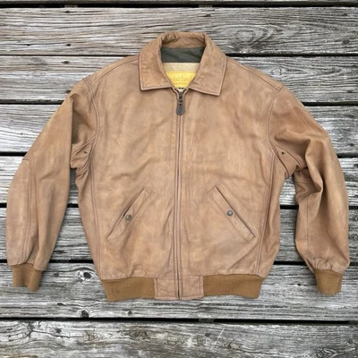 Vintage Timberland  Weathergear Bomber Jacket Coat Leather Men's Small  Brown - Image 1 of 4