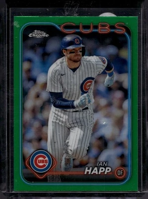 2024 Topps Chrome #184 Ian Happ Green Refractors #/99 - Image 1 of 2