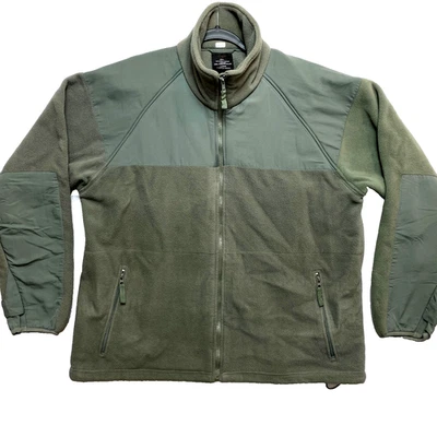 VINTAGE Rothco Jacket Mens L Green Army Military Fleece Full Zip - Image 1 of 4