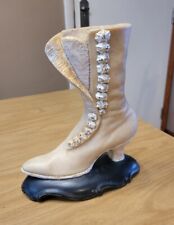 VTG High Heel Boot Sculpture Vase Planter Signed Atlantic Mold Ceramic? 10"