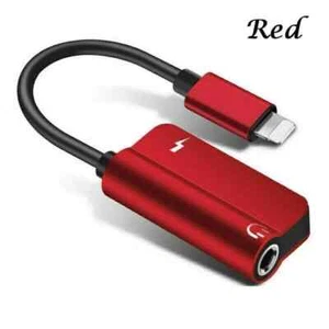 3.5mm Jack Adapter Headphone AUX Splitter and Charger For iPhone 14 13 12 11 X 8 - Picture 1 of 16