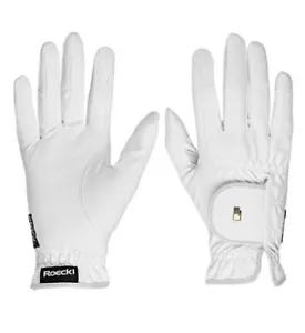 Guanti da equitazione Roeckl Sports Roeck-Grip - Bianco taglia 6,5 - Foto 1 di 10