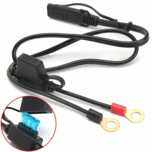 12V Motorcycle Battery Charger Terminal Ring Connector Cable Harness SAE Adapter - Imagen 1 de 9