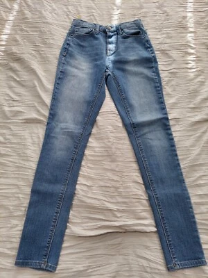 Pantalones de mezclilla elásticos Mudd FLX talla 0 tiro alto desgastados 22x26 Foto 1 de 4