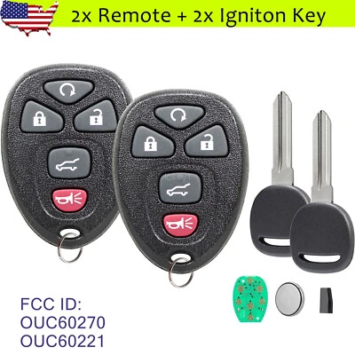 2 para 2010 2011 2012 2013 2014 2015 2016 Buick Enclave OUC60270 mando a distancia + llave Foto 1 de 4