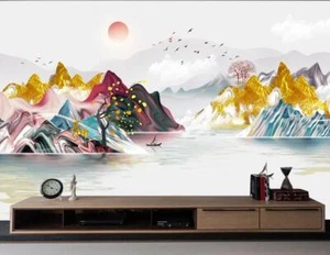 3D Farbe Berg M2581 Tapete Wandbild Selbstklebend Abnehmbare Aufkleber Eve - Bild 1 von 11