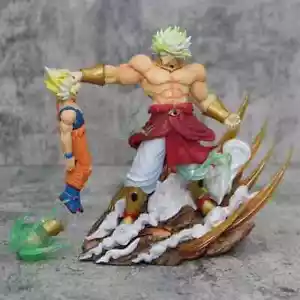 Anime Dragon Ball broly Vs Son Goku Figurine 20cm Gk Pvc Action Figures - Picture 1 of 5
