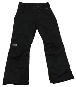 The North Face TNF Hyvent Waterproof Snow Insulated Black Girls Youth Pants M - Picture 1 of 8