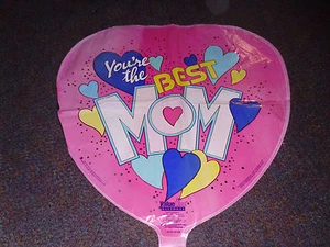 You're The Best Mom Heart Shaped Mylar Balloon - Picture 1 of 1
