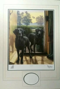 Nigel hemming limited edition black labradors "add picture of your dog" mounted - Picture 1 of 2