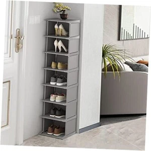Narrow Shoe Rack 8 Tiers, Tall Skinny Shoe Organizer, Small Space and 8- tier - Picture 1 of 8