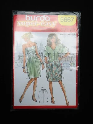 Burda 5667 Misses Super Easy Skirt European Pattern sz 8-10-12-14-16 Uncut - Image 1 of 2