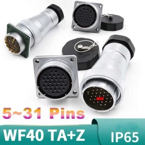 WF40 TA+Z Aviation Plugs Square Sockets IP65 Waterproof Cable Connector 5~31 Pin - Picture 1 of 28