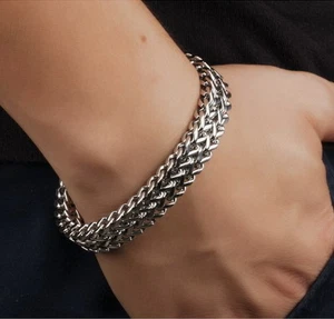 Hochwertiges Herrenarmband 316L Edelstahl dick 23,5 cm 9,25" lang - Bild 1 von 4