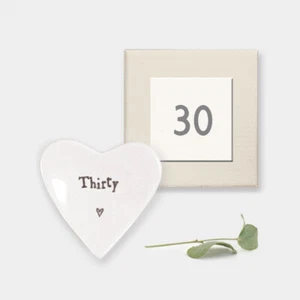 30. Geburtstag Porzellan Mini Herz Ring Schale Geschenk Box 30 Ostindien - Bild 1 von 3