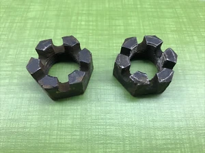 Vintage VW Rear Axle Nuts Bug Ghia Type 3 Original German 1946-1966 Pair - Picture 1 of 4