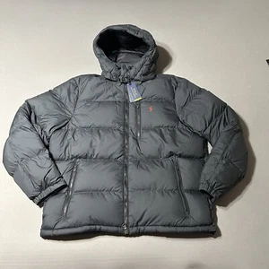 Polo Ralph Lauren Gorham Down Puffer Jacket Men XXL Black Full Zip Performance - Picture 1 of 12