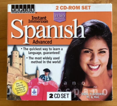 Instant Immersion - Spanish Advanced 2 CD-ROM Set WIN/MAC Topics Ent. New. - Image 1 of 4