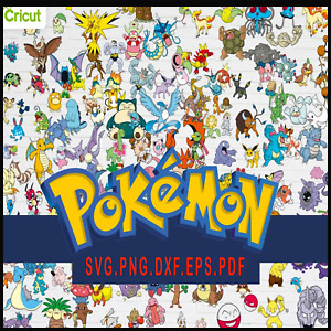 630 files,157 designs,Pokemon SVG Bundle,svg for cricut,Pokemon Cricut,SVG
