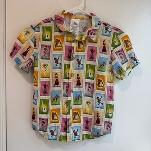 Disney Coco Loteria Button Up Shirt Colorful Graphics Size 5/6 - Picture 1 of 5