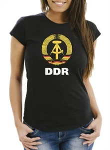Damen T-Shirt WM DDR Nostalgie Slim Fit Moonworks® - Bild 1 von 3