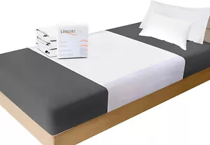 Quick Dry Washable Bed Protector – 75 x 90 cms, with tuck in Flaps, White - Picture 1 of 10