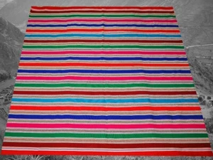 Tischdecke Peru Wandbehang 125x125 cm Inka Tragetuch Huarochirí Manta Deko - Bild 1 von 2