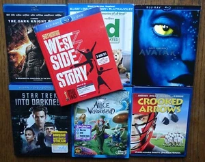 7 Blu-Ray DVD - Dark Knight Rises, Star Trek Into Darkness, West Side Story, etc - Picture 1 of 5