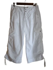 Joie California Damen weiß 100 % Baumwolle Cargo Capri Cropped Hose Größe 4 - Bild 1 von 11