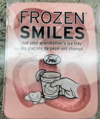 🦷Fred FROZEN SMILES Dentures Ice Cube Tray~Fun Senior Gag Gift~ Denture Shaped - Image 1 of 2