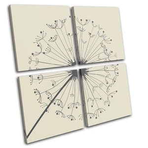 Pusteblumen Silouhette Floral LEINWAND WANDBILD Bild Druck VA - Bild 1 von 1