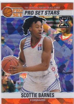 2021 Pro Set Sports Metal Stars Red Crystals #7 Scottie Barnes - Rookie RC - Image 1 of 2