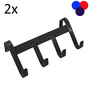 2 x Pratico Appendiabiti Sopra Porta Gancio Cavallo Equestre Stabile Tack Room 5 Colori 008 - Foto 1 di 1