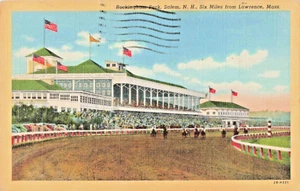 Postkarte NH Salem New Hampshire-Rockingham Park Pferderennen-Vintage Leinen C20 - Bild 1 von 4