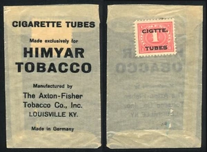 RH1 1919 1c CIGARETTE TUBE HIMYAR TOBACCO Revenue Stamp Axton Fisher Kentucky - Picture 1 of 3